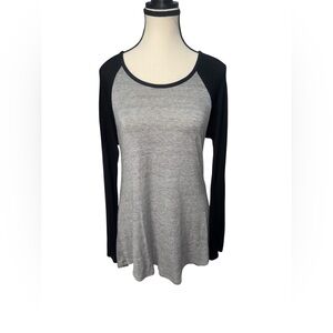 Active USA Gray and Black Long Sleeve Tee